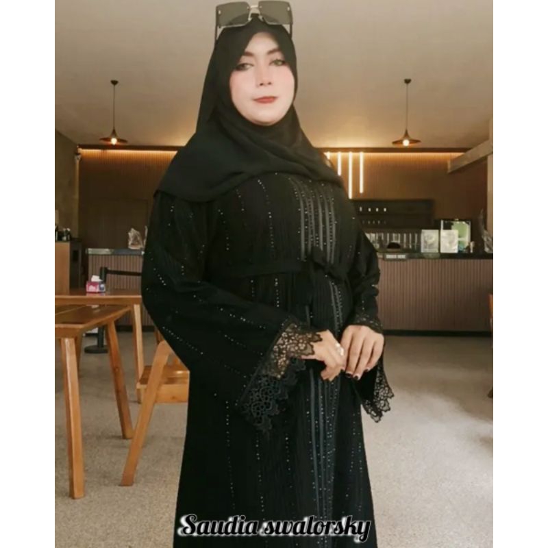 abaya best seller 2024 gamis abaya hitam viral fashion muslim busana wanita gamis saudi abaya jetbla