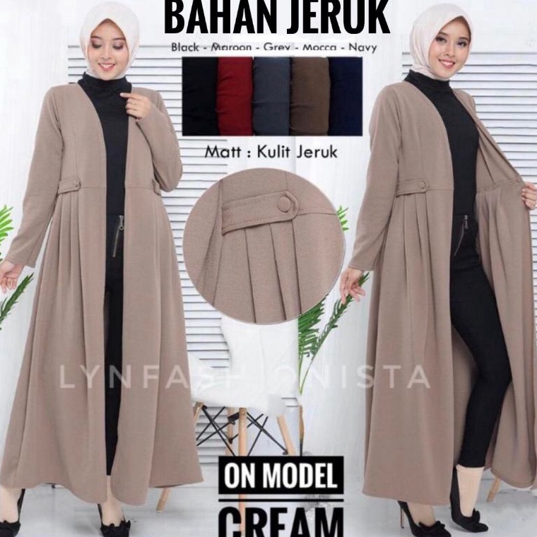 Terbaru VIKA CARDY KARDIGAN WANITA MUSLIMLONG OUTER PANJANG S PREMIUM