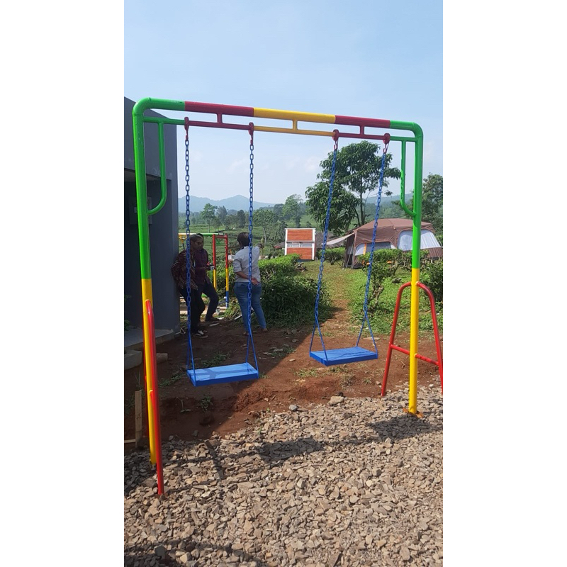 ayunan rantai anak ayunan besi bangku dua anak free ongkir jakarta