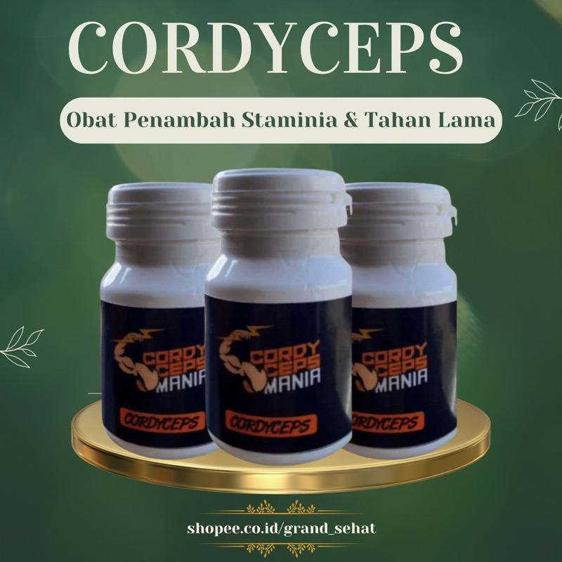 (BISA COD) Obat Perkasa Pria Cordyceps Mania isi Muncord & Zinc kapsul Solusi Membahagiakan istri