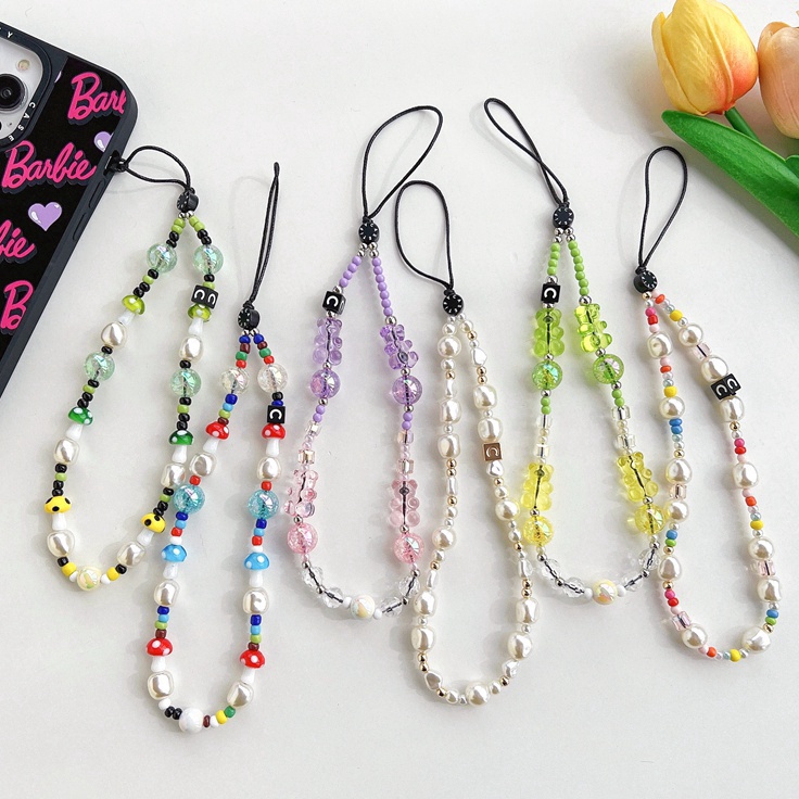 Buruan Beli Original CASETiFY Magic Forest Pearl Rainbow Phone Charm Bracelet Lanyard For iPhone 14 