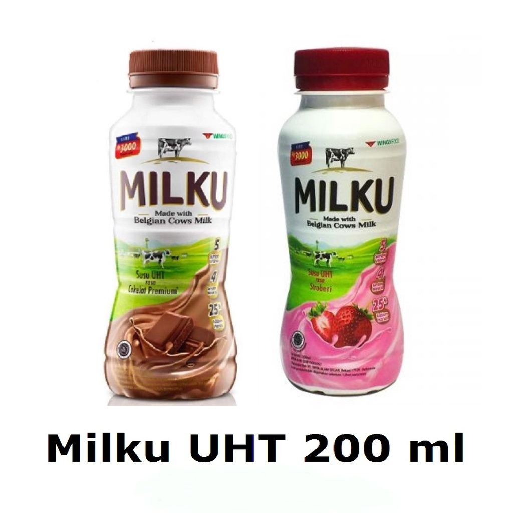 

MILKU Susu Premium Strawberry | Cokelat | 200 ml