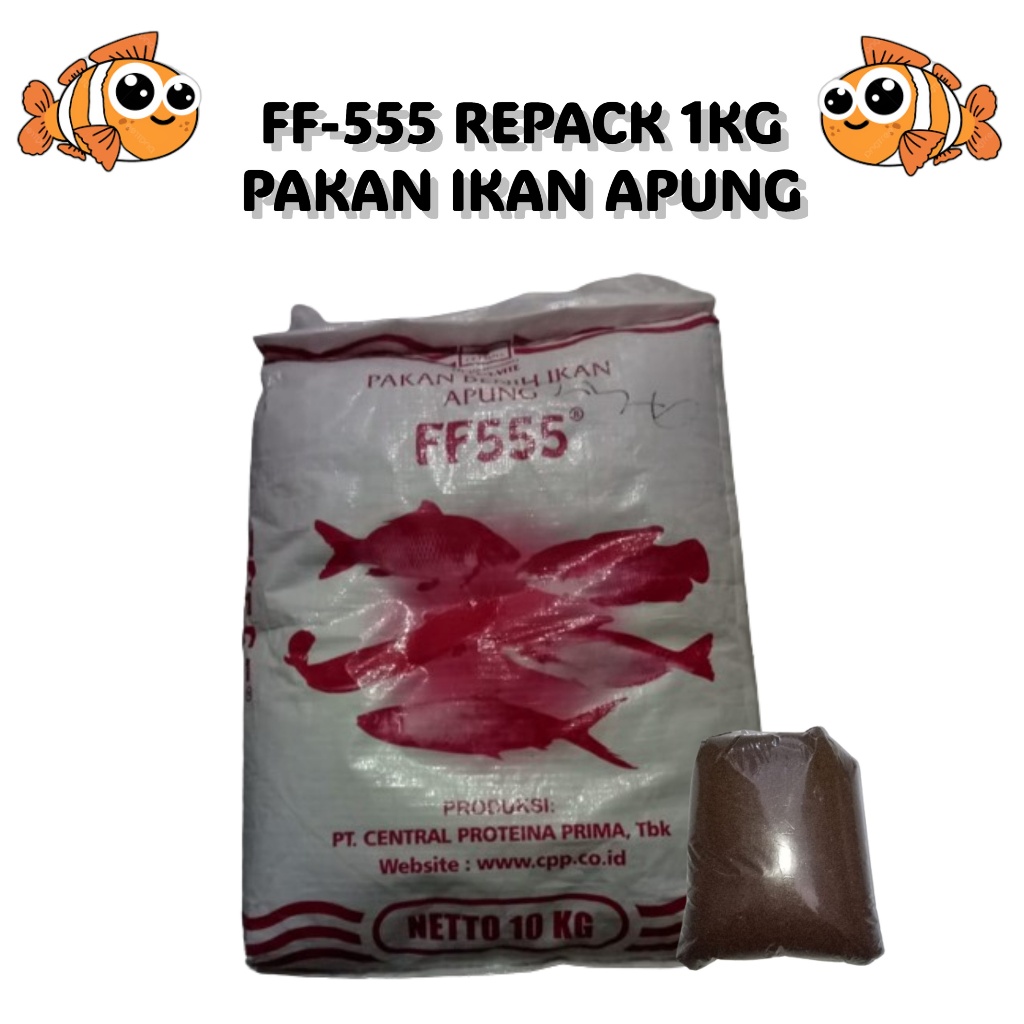 FF-555 1 kg FF555 Pakan Pelet Pellet Ikan Lele Nila Gurame Bandeng Mas