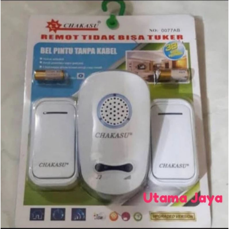 Bell Pintu Rumah 2 Tombol DOOR BELL WIRELESS CHAKASU