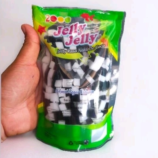 

jelly jelly motif Hitam putih 500gr / aneka jelly - jelly
