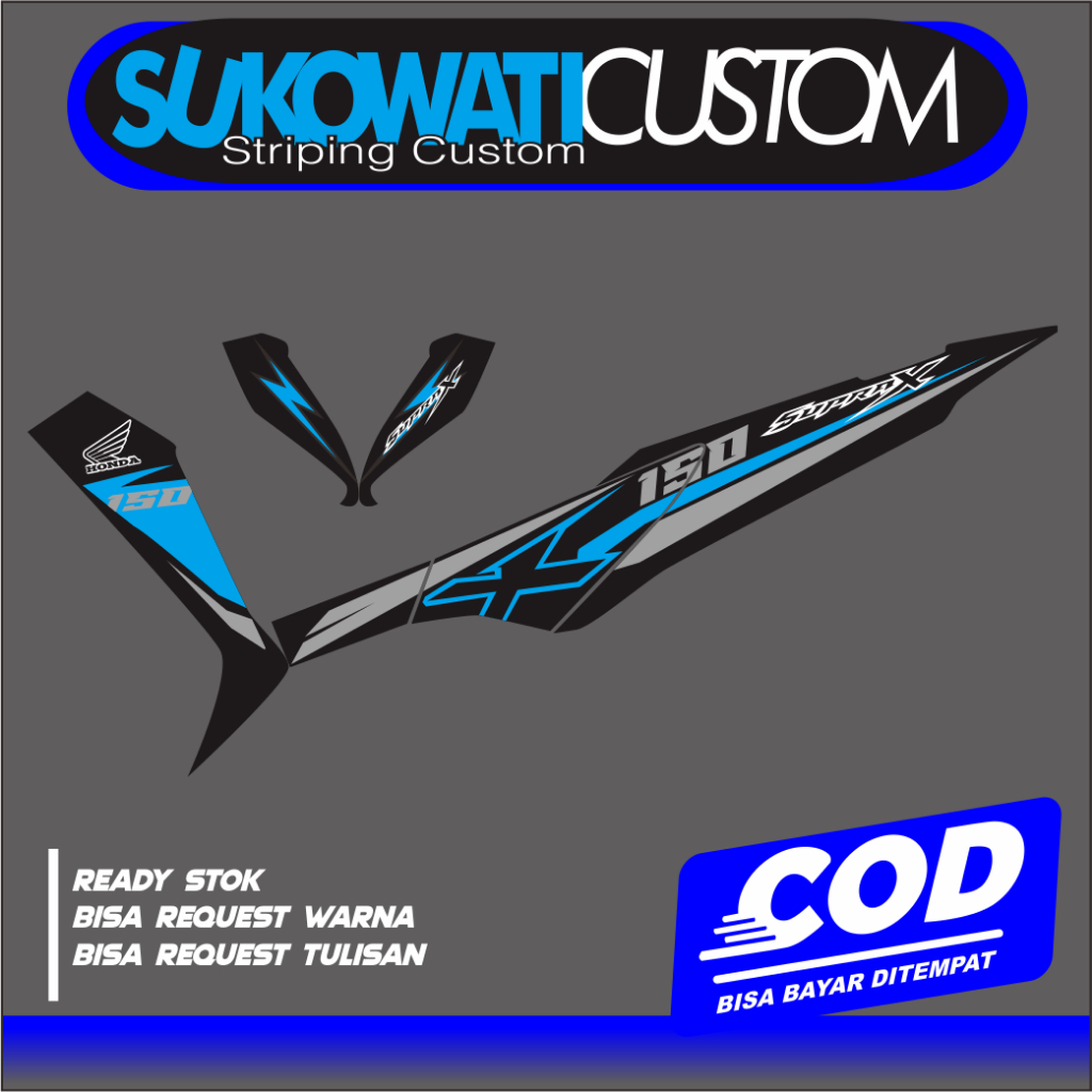 STRIPING SUPRA X 125 BATMAN VARIASI