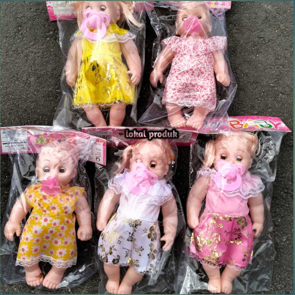 Mainan Anak Boneka Bayi WJ1201B Bisa Menangis Saat Ditekan Bahan Dari Pelastik Kemasan Kantong | Mai