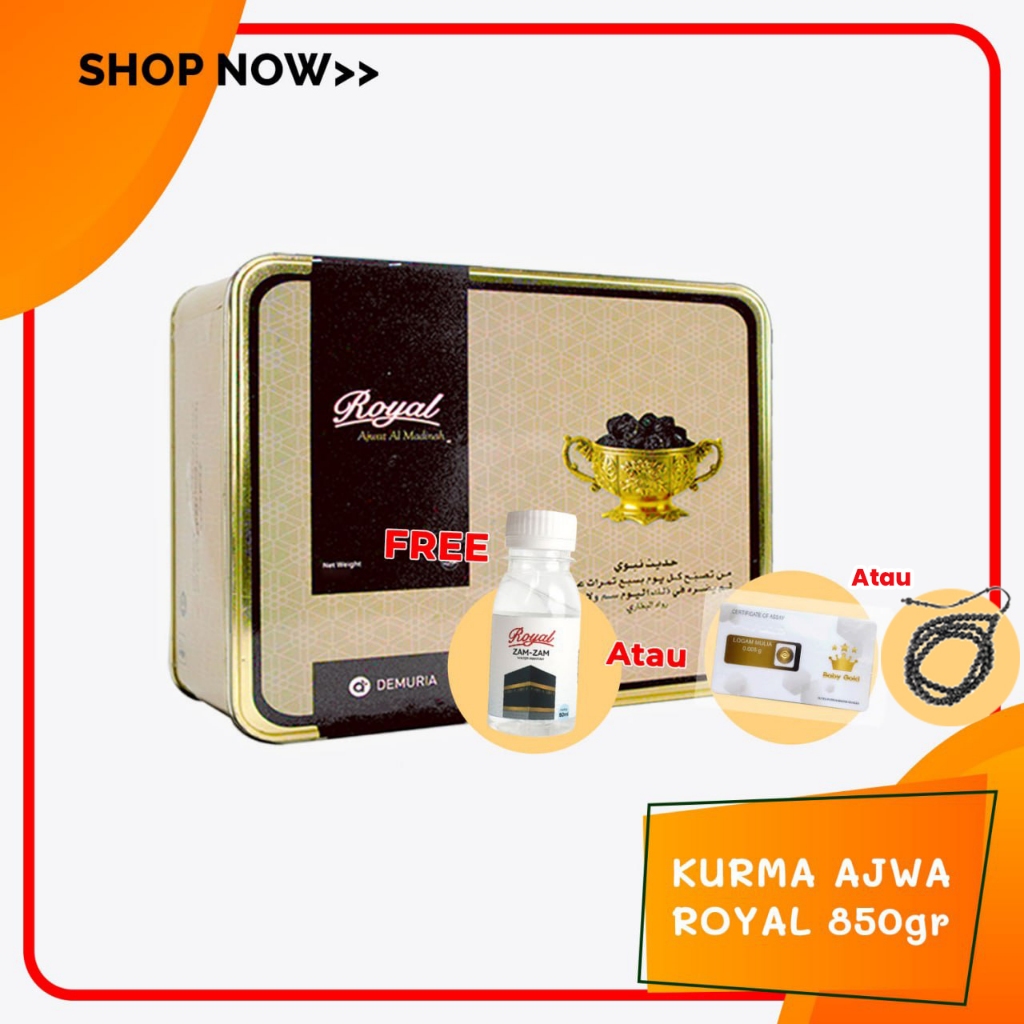 

EKSKLUSIF Kurma Ajwa Al-Madinah 850gr Royal Premium Bergaransi Asli | Kurma Nabi Asli Gratis Air Zam-Zam