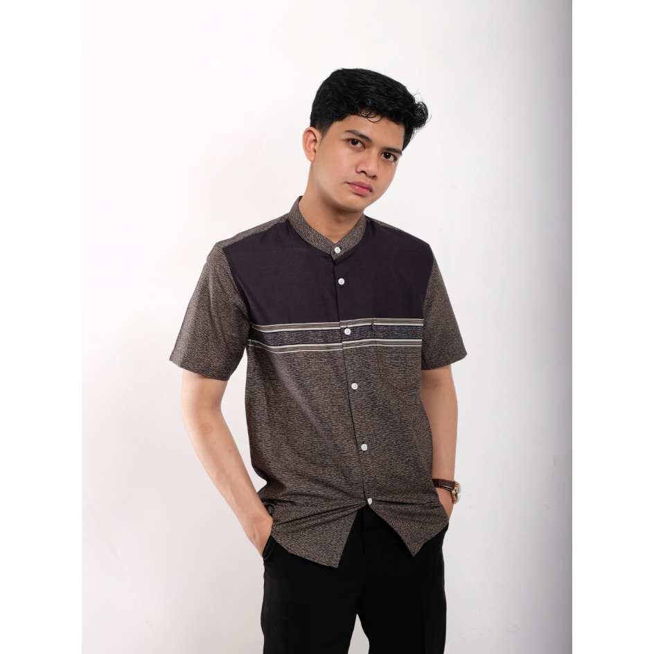KYBOST VERTUCCI Kemeja Pria Mens Kerah Shanghai Lengan Pendek Slimfit VTC046