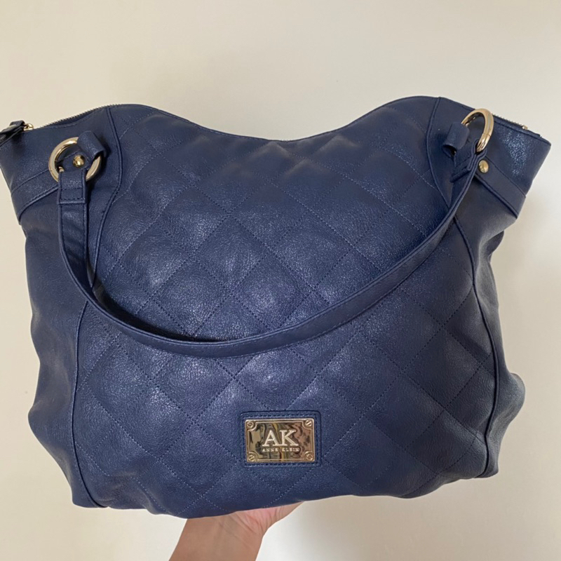 Preloved Tote Bag AK | Preloved Tas Tote Anne Klein| Preloved Tote Bag Navy