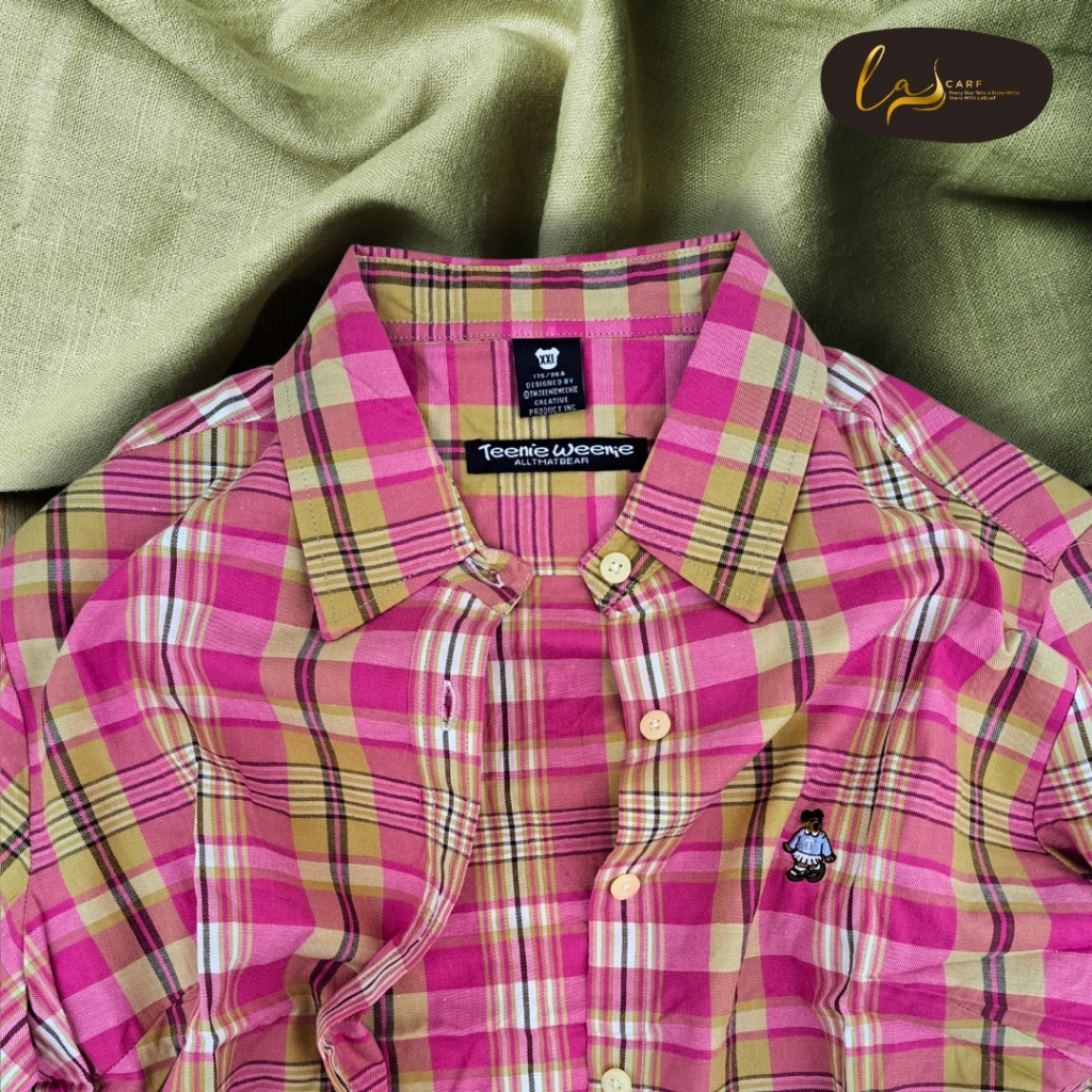 Kemeja Teenie Weenie Allthatbear: Pink,(Unisex)