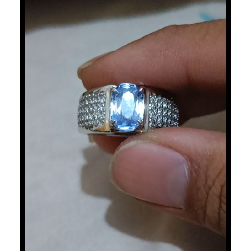blue sapphire srilanka NTE  No Heat + MEMO MRI