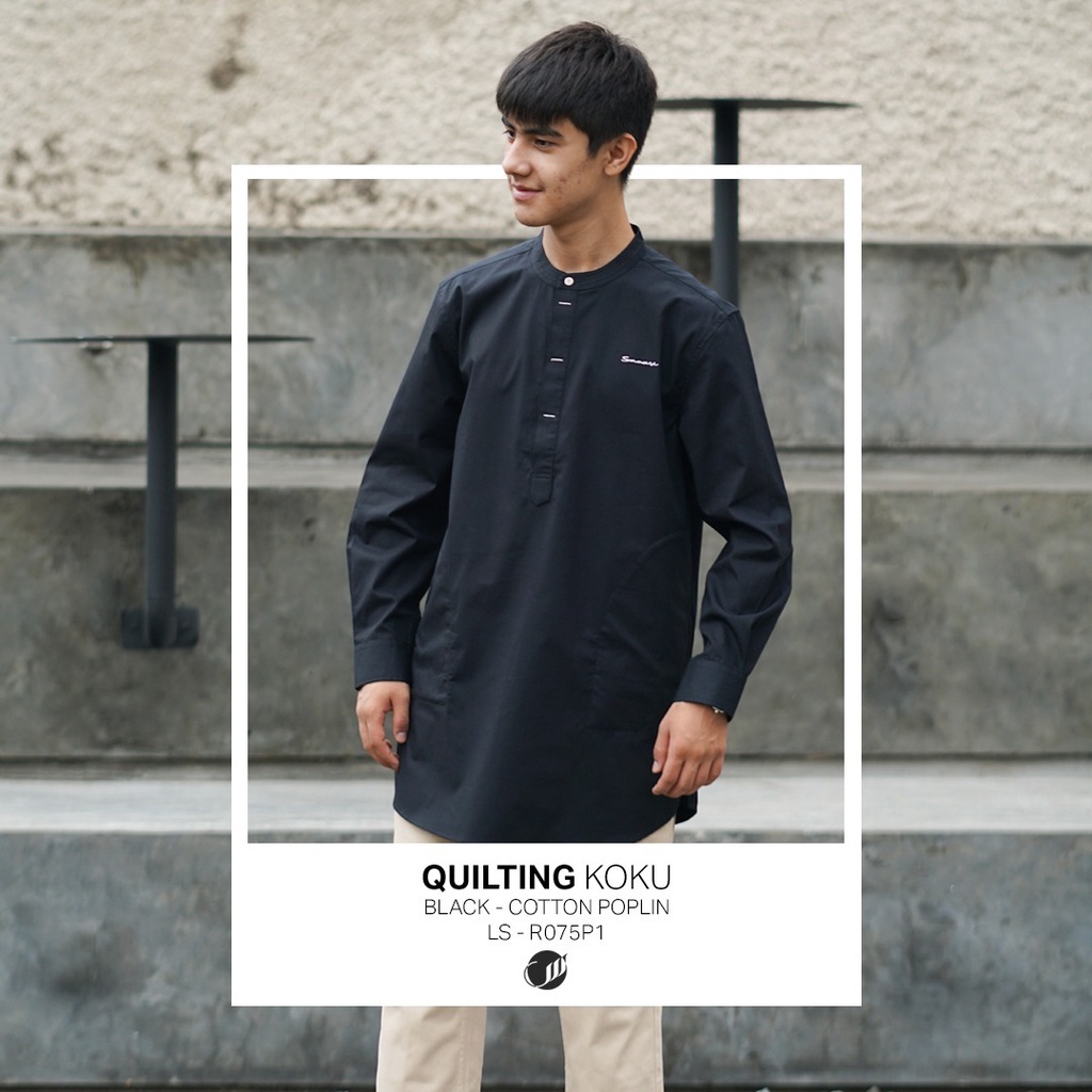 SAMASE Quilting Koku R075P Baju Koko Kurta Lengan Panjang