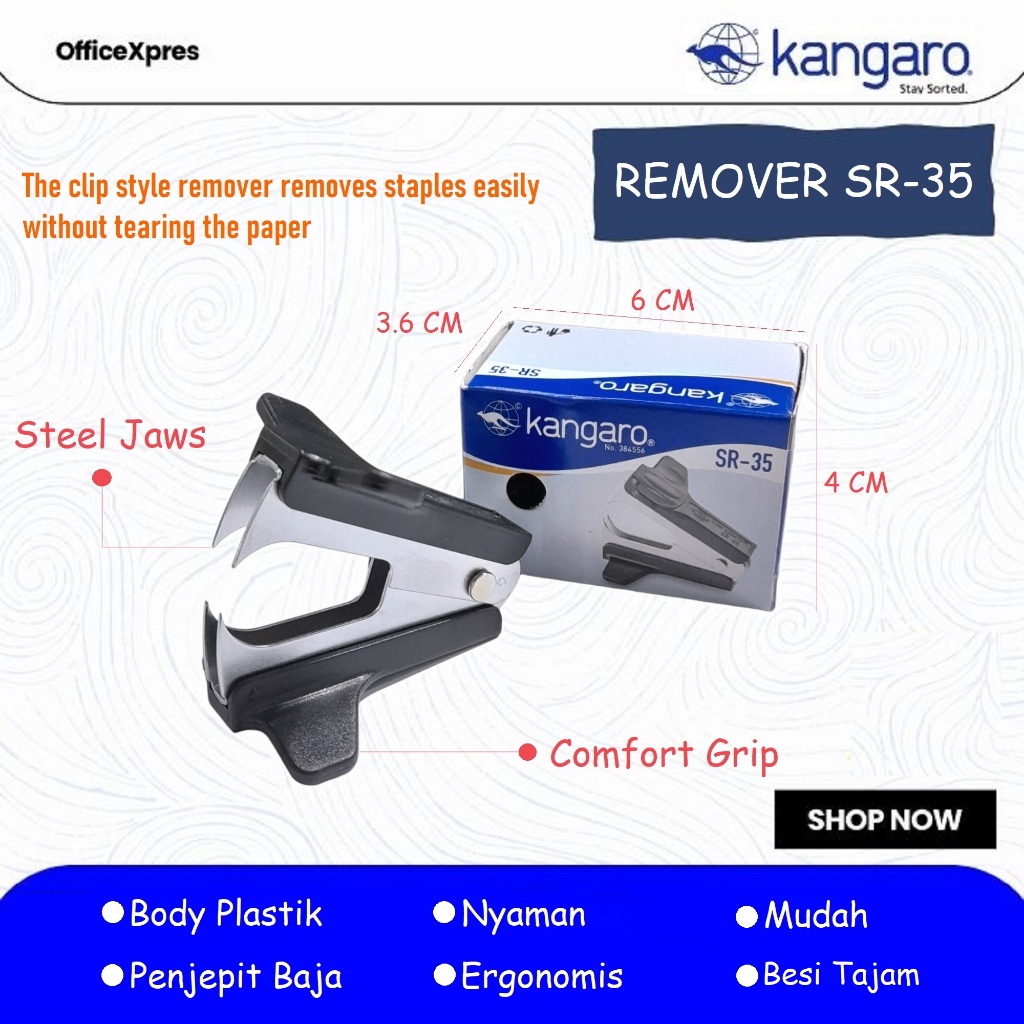 

Pencabut Staples / Alat Pelepas Isi Staples / Remover SR 35 Kangaro / Pembuka Staples