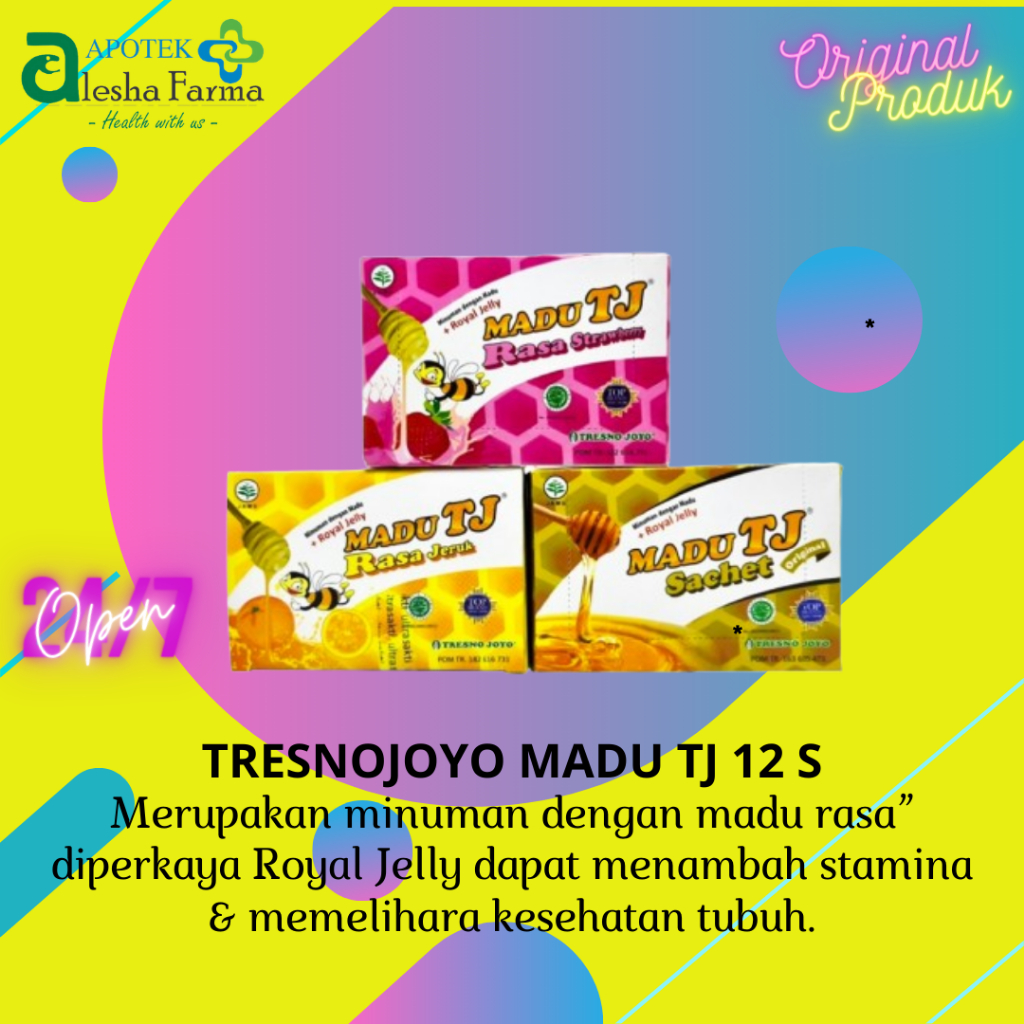 

❤Alesha❤ Tresnojoyo Madu Tj Rasa Jeruk | Rasa Strw | Madu Original | Box 12 Sachet