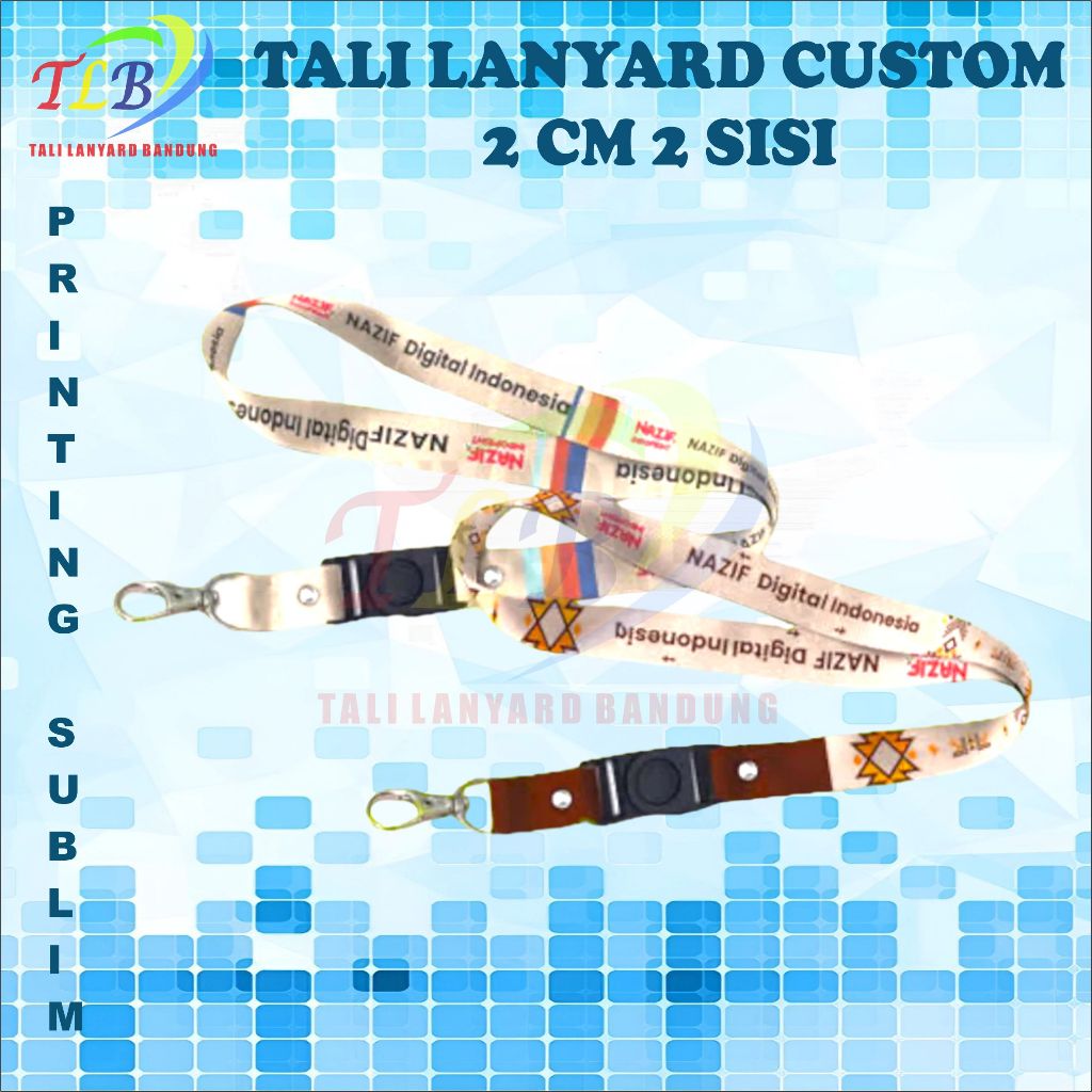 

Lanyard id card custome 1,5 cm 2 sisi/cetak tali lanyard id card custome printing 2 sisi