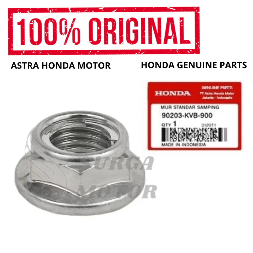 Mur Standar Samping Jagrak Pinggir Beat Spacy Scoopy Vario 110 125 150 Original Honda AHM 90203-KVB-