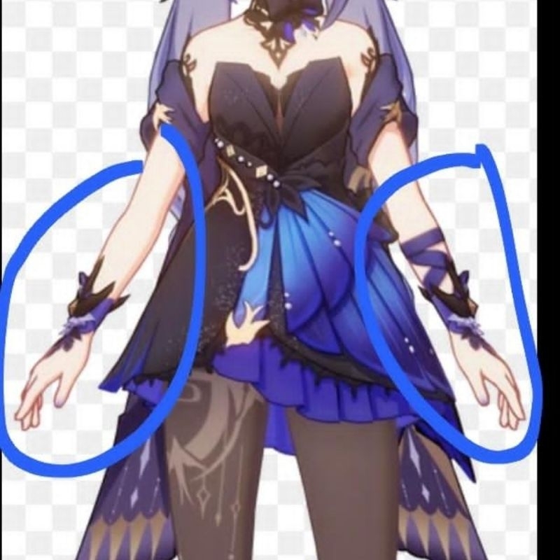 Aksesoris Tangan Keqing - Aksesoris Kostum Cosplay Genshin Impact