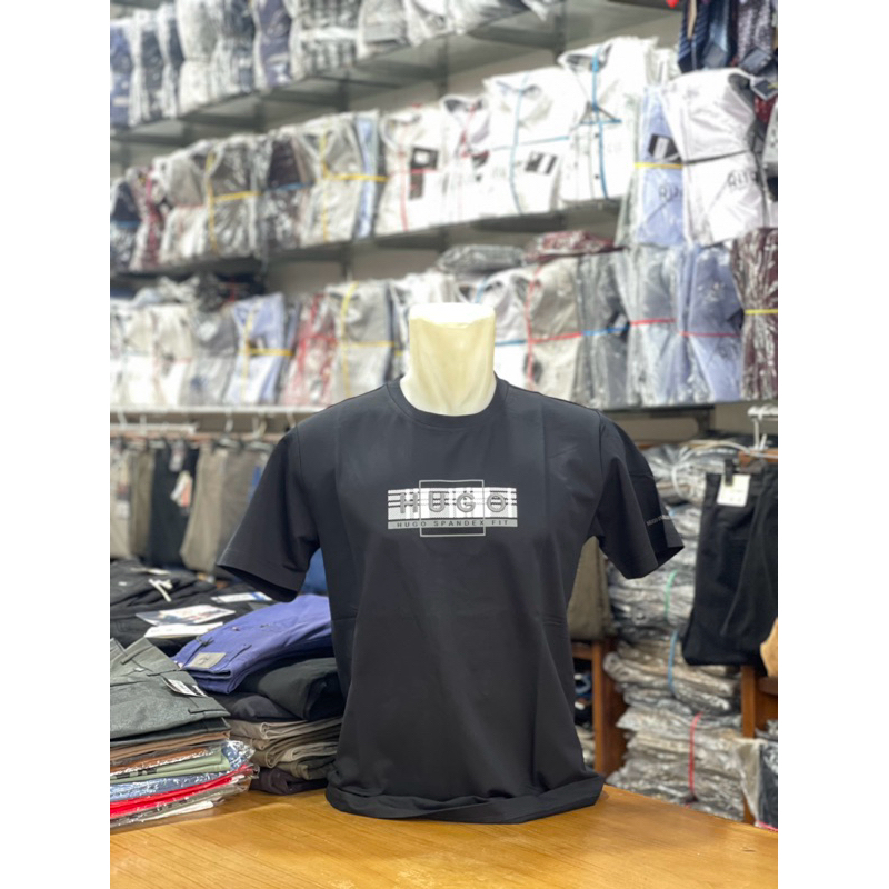 KAOS OBLONG HUGO SELECTION ORIGINAL / BAHAN TEBAL / PAKAIAN PRIA DEWASA