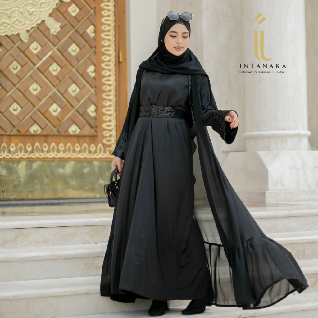 Abaya Outer Intanaka Sherin Abaya Maze Jubah koko gamis couple sarimbit lebaran umrah intanaka kurta