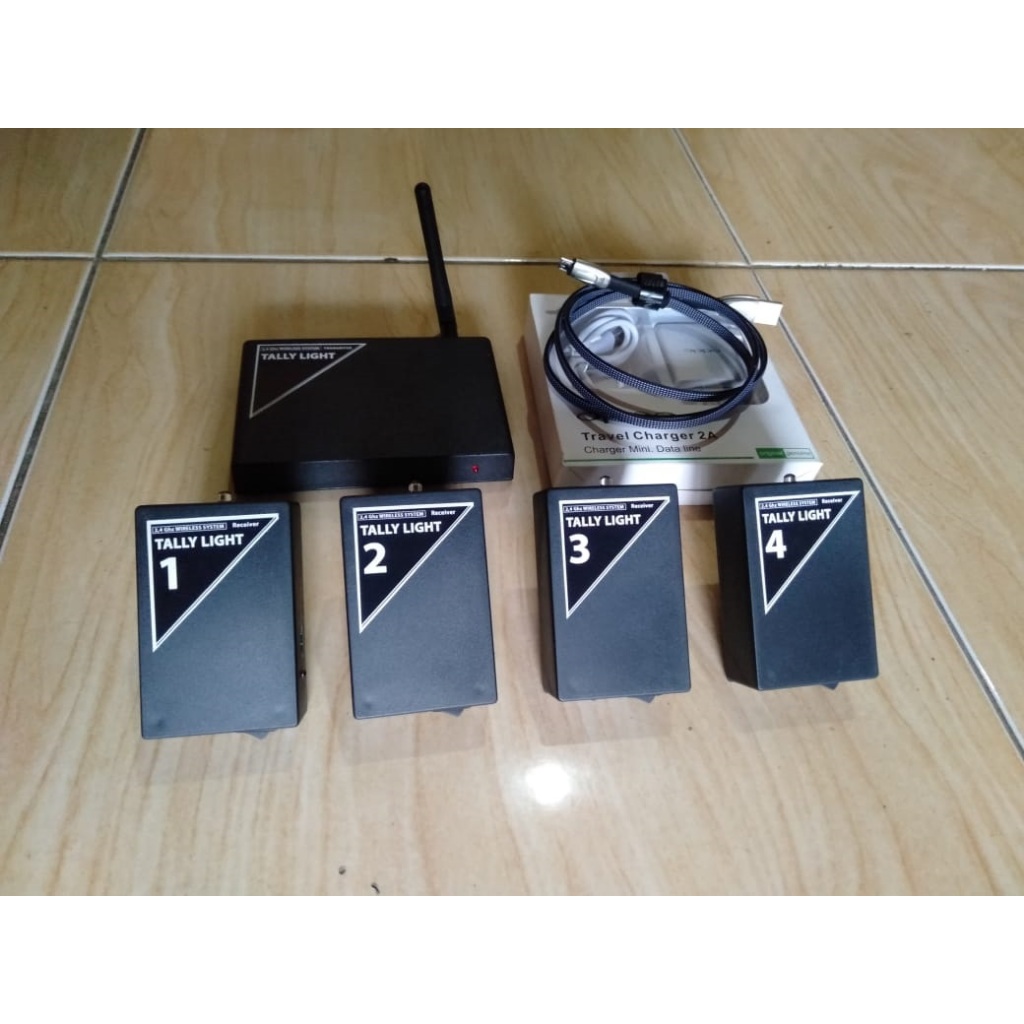 2 CH WIRELESS TALLY LIGHT UNTUK VMIX DAN AVMATRIX/DEVICEWELL Switcher