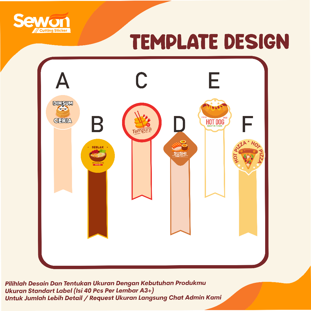 

Sticker segel | lidah makanan | free template | sticker cutting | sticker label