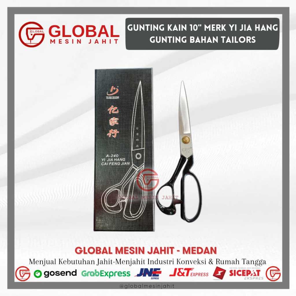 

Gunting Kain Merk YI JIA HANG 10 Inchi Gunting Bahan Tailor Shears