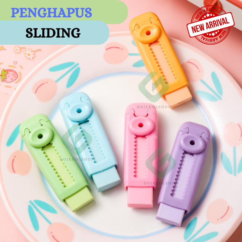 

Penghapus Sliding Eraser / Hapusan Mekanik Warna Lucu