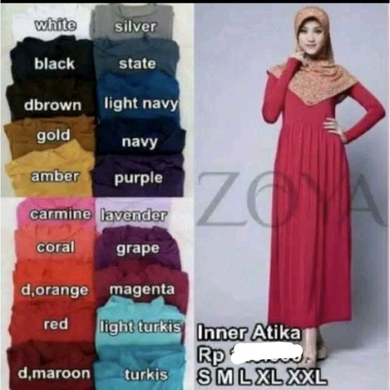 Inner Dress Atika - Zoya Daleman Gamis Atika