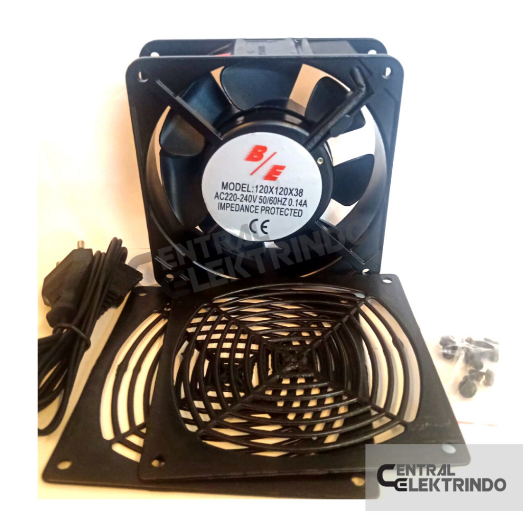 Fan ac BE 8 / 9 / 12cm Cooling fan BE 8x8 / 9x9 / 12x12 / 8x8x2,5 / 9,2x9,2x2,5 / 12x12x3,8 cm Fan B