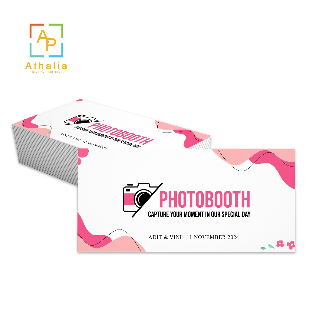 Kartu Photobooth Pernikahan / Kupon Photobooth PB02