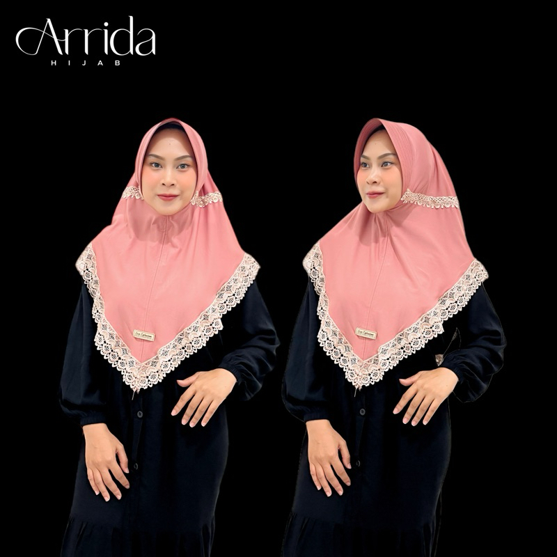 Jilbab Erin Renda Serut Dusty Pink / Jilbab Instan Erin Renda