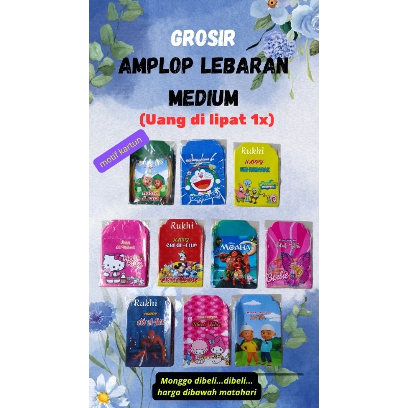 

Amplop medium motif kartun siap pakai isi 10 pcs