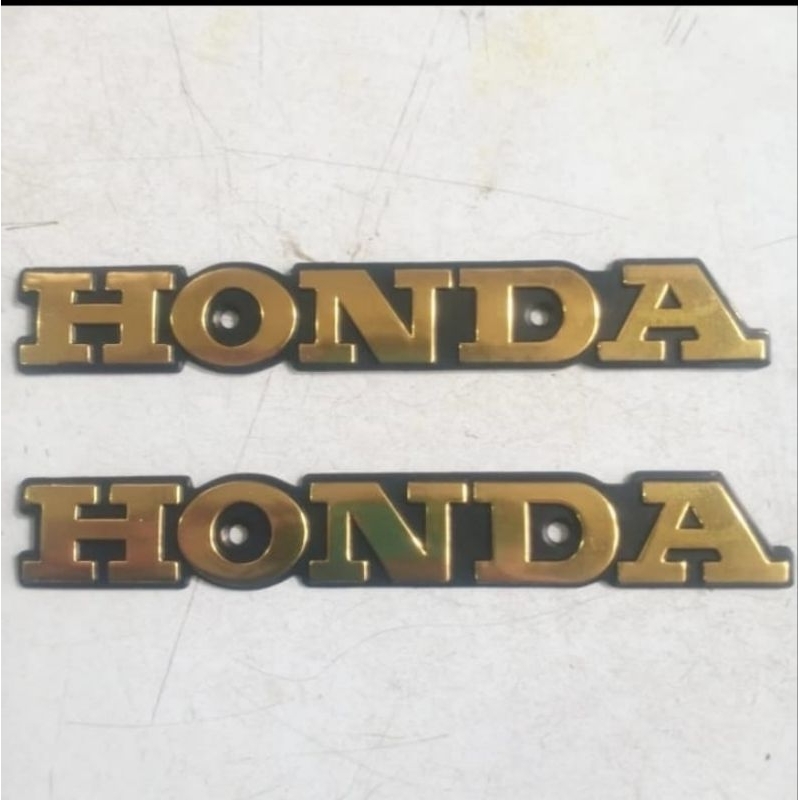 EMBLEM LOGO TANGKI HONDA CB 100 CB 125 PLAT BESI BAGUS