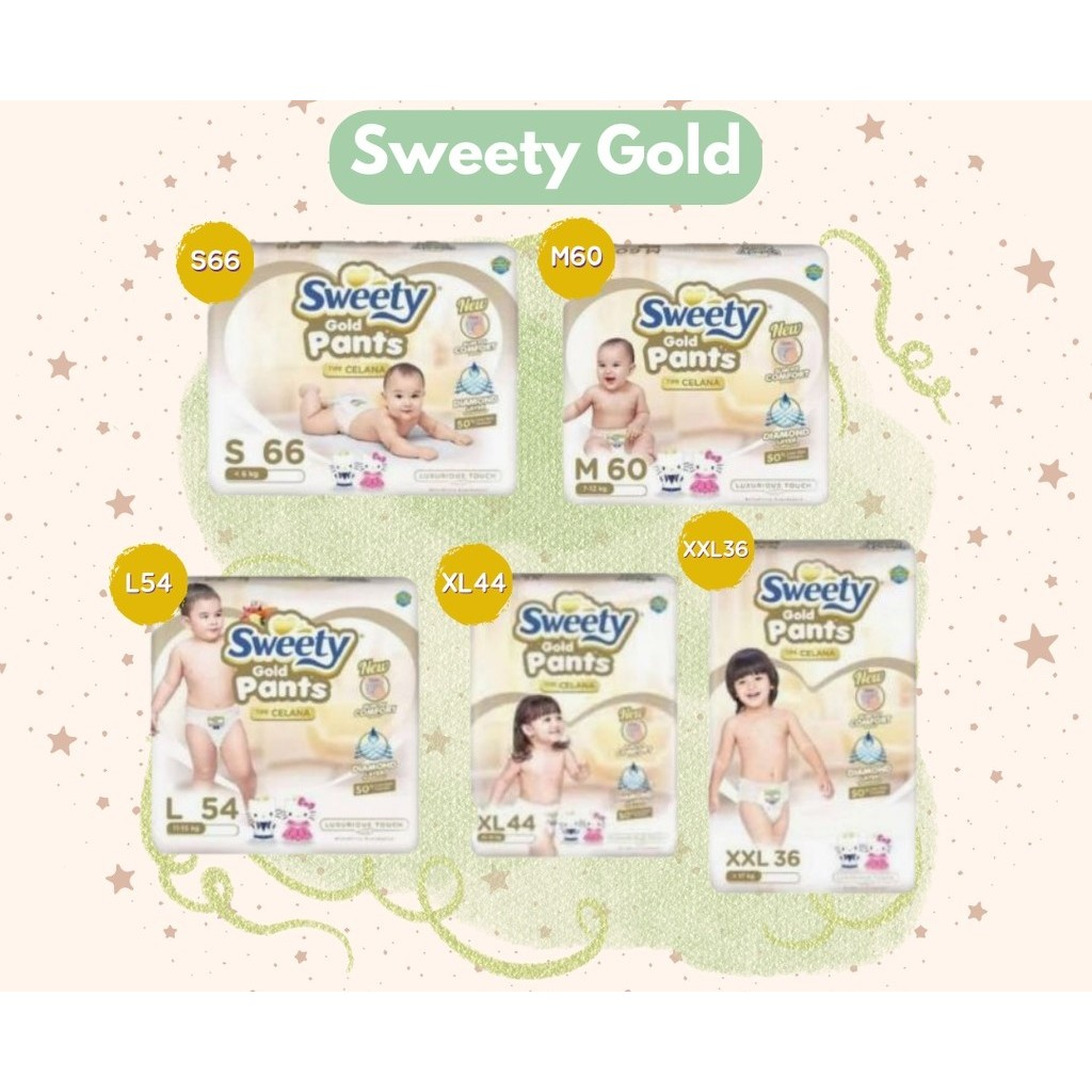 SWEETY GOLD PANTS POPOK BAYI