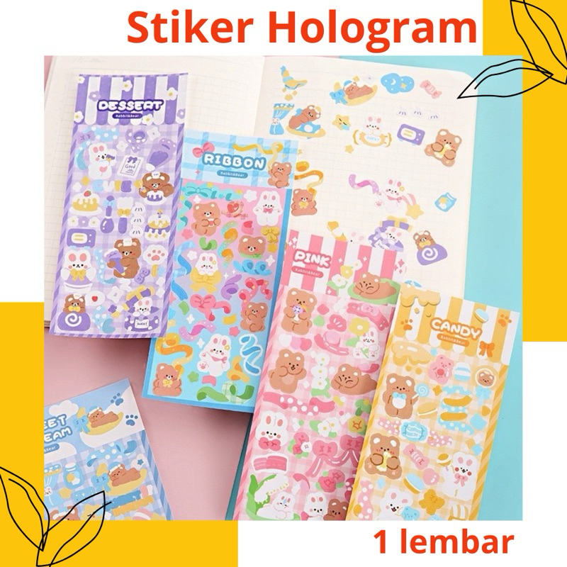 

MBK Sticker hologram waterproof kartun lucu stiker anti air scrapbook diy