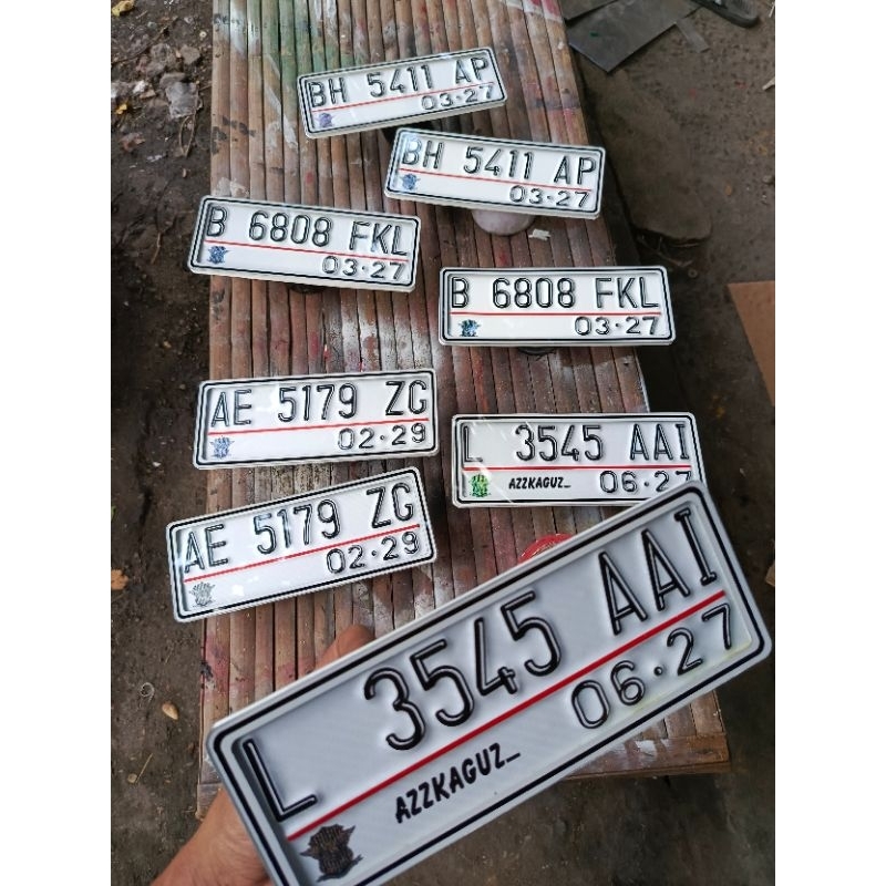Plat Nomor Motor Akrilik Putih