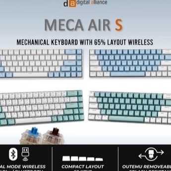 Terkini Keyboard Digital Alliance MECA Air S  WirelessBluetooh Keyboard DA Meca Air S  Gaming Keyboa