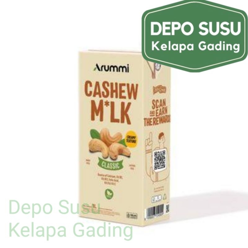 

Arummi Cashew Drink Milk 1 Liter | Susu Sari Kacang Mete Arum Alami