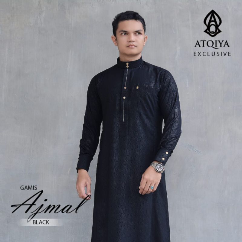 Baju Gamis Jubah Ajmal by Atqiya Exclusive/ Gamis Jubah Pria Border/ Gamis Sultan/Gamis Viral