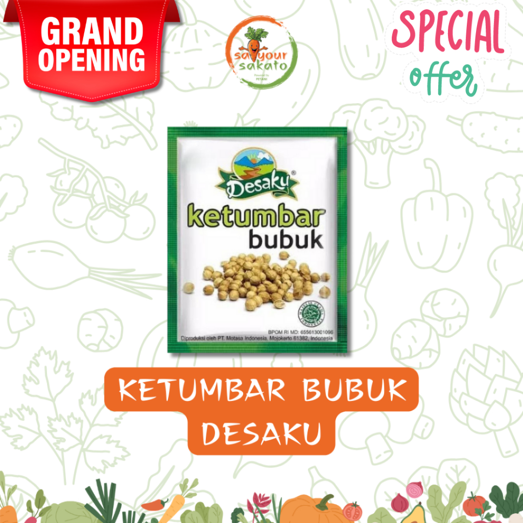 

Ketumbar Bubuk Desaku 10gr Saiyour Sakato