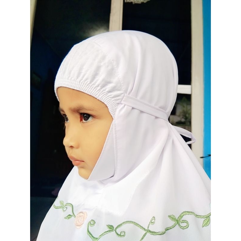 Mukena Telekung Anak Premium Bordir Manual Tasik AMELIA free Tas