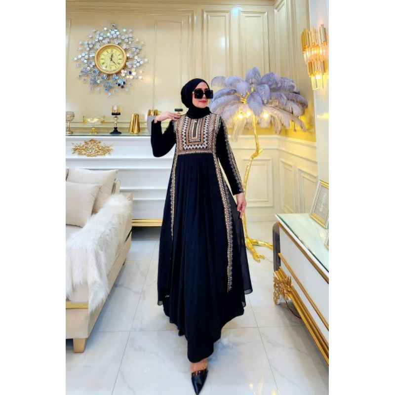 [Khamymshop] Gamis JUMBO Menyusui || Dress Pesta || Dress Muslimah Mewah Saudi