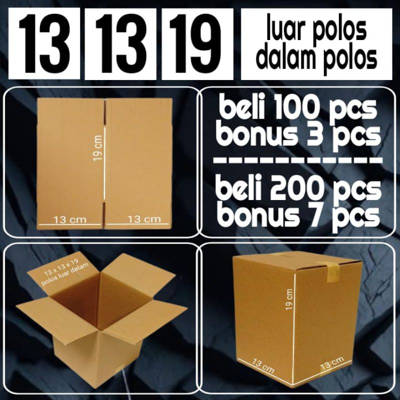 

Kardus kemasan ukuran 13x13x19
