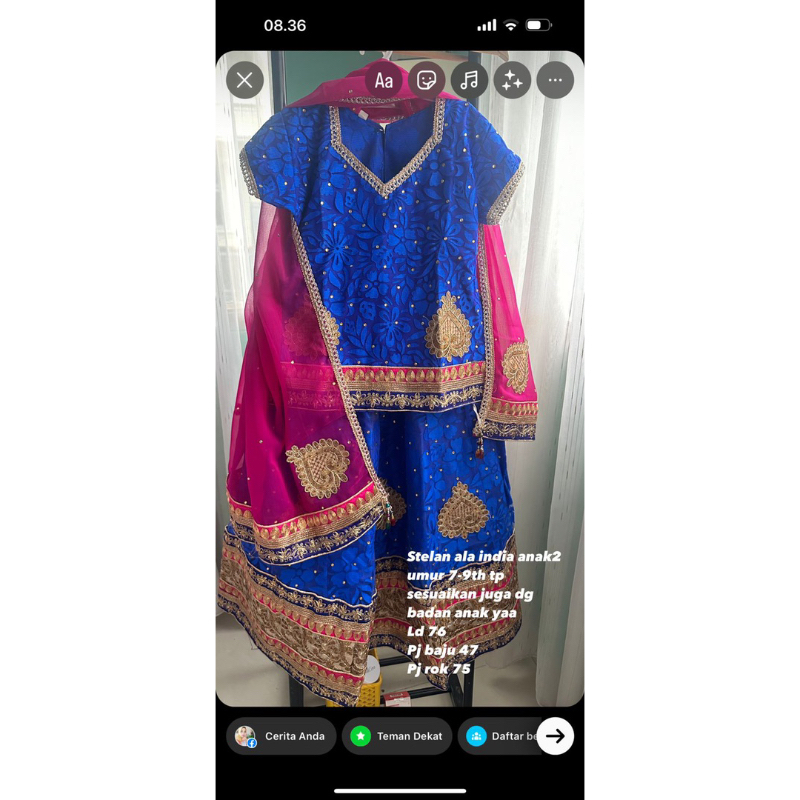 baju India anak preloved