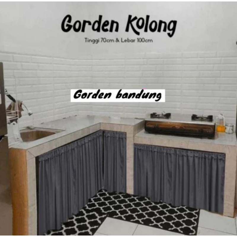 gorden kolong waterproof / gorden kolong kompor / gorden kolong dapur