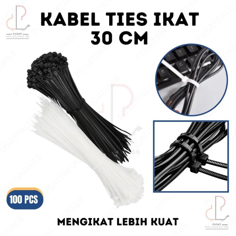 

KABEL tie TIES tish 2.5x100 mm 30cm HITAM/PUTIH 100 pcNylon CABLE TIE HITAM Kode 2.5x100Baca Dimensi SEBELUM ORDER :Dimensi : - Panjang ujung ke ujung 30 cm - Lebar 2,5 mili - BAHAN : Nylon 66 (UL Recognized , 94V-2 UL