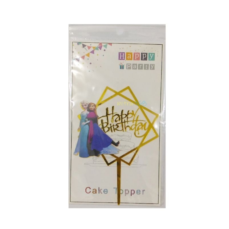 Cake Topper Happy Birthday - Frozen