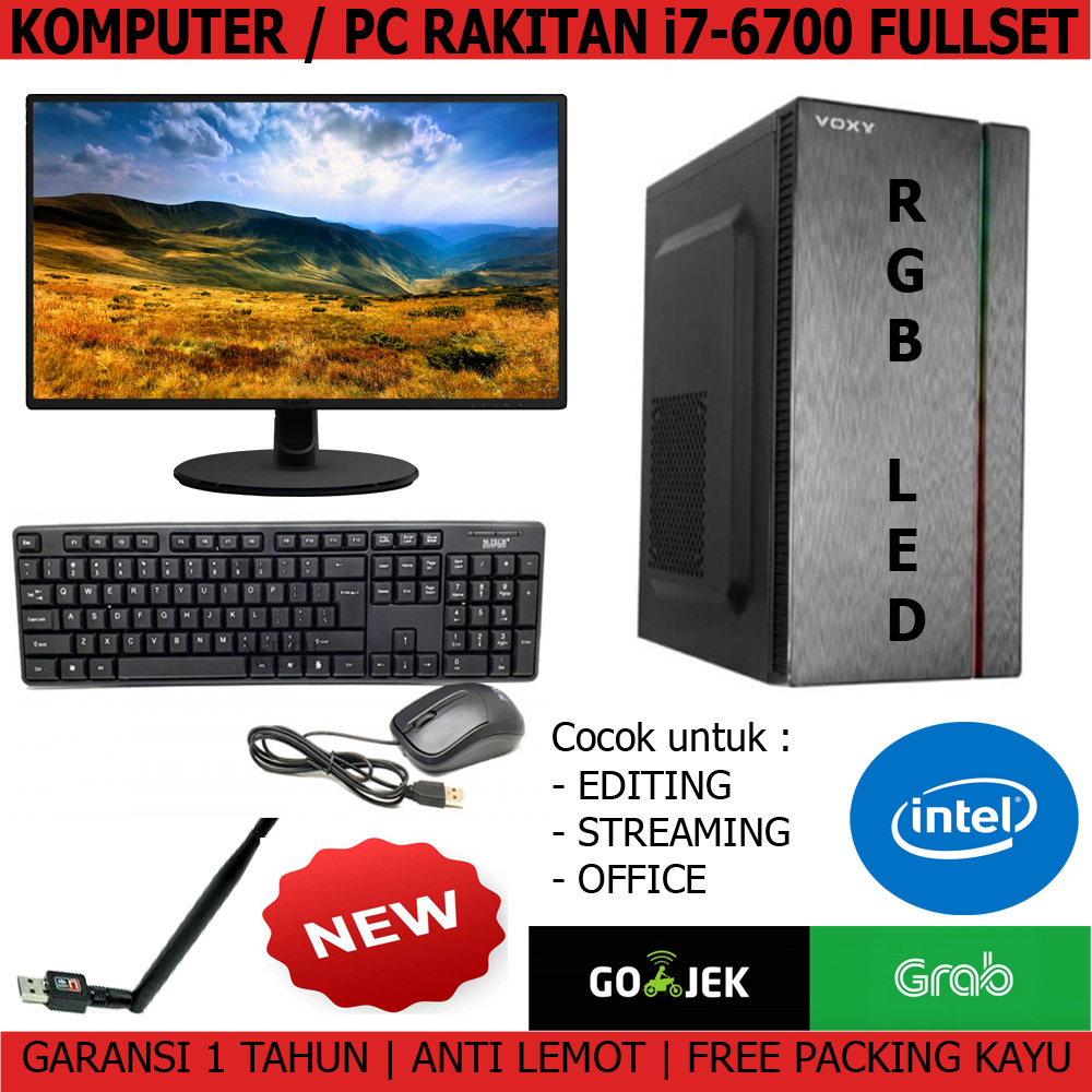 KOMPUTER/PC RAKITAN KANTOR/OFFICE/SEKOLAH i7-6700 FULLSET / RAKITAN KOMPUTER KANTOR/ADMIN i7-6700 FU