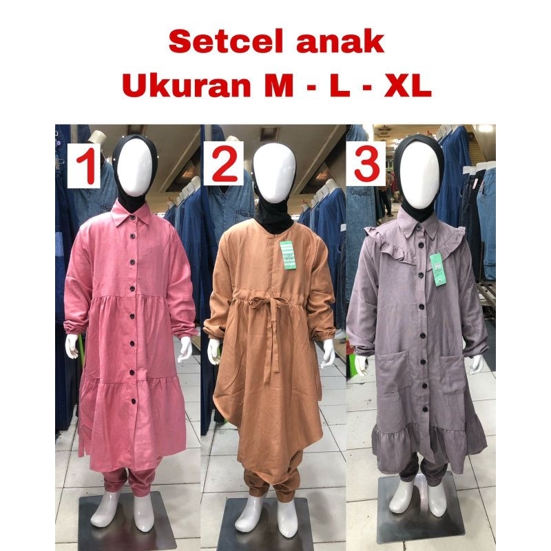 Pakaian Baju Muslim Anak Tanggung 7 - 10 Tahun Tunik Anak